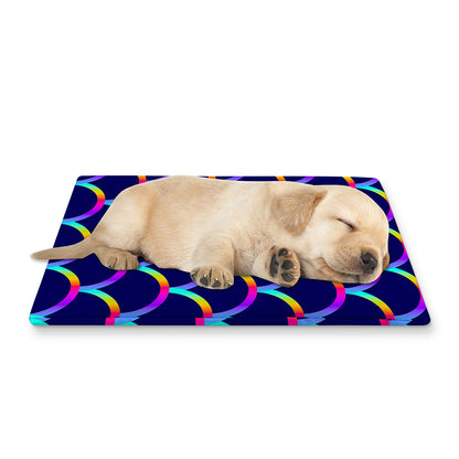 Mermaid Scales Pattern Print Pet Cooling Mat Cover