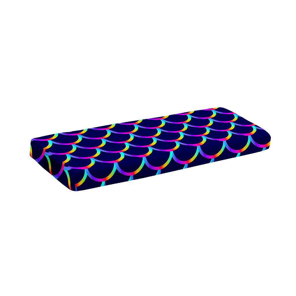 Mermaid Scales Pattern Print Piano Keyboard Cover