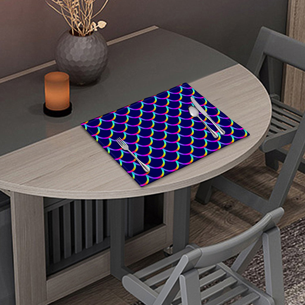 Mermaid Scales Pattern Print Placemat