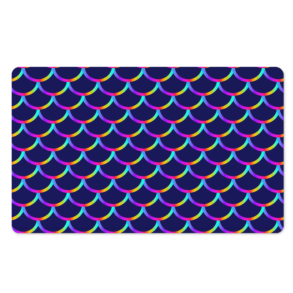 Mermaid Scales Pattern Print Polyester Doormat