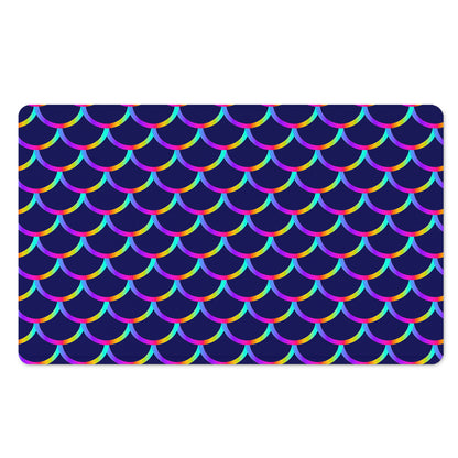 Mermaid Scales Pattern Print Polyester Doormat