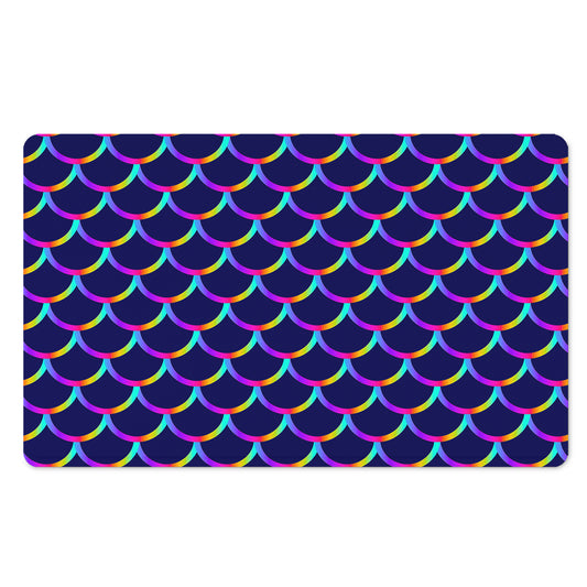 Mermaid Scales Pattern Print Polyester Doormat