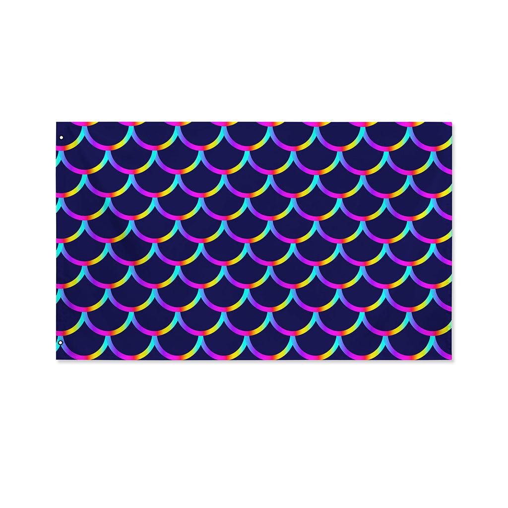 Mermaid Scales Pattern Print Polyester Flag