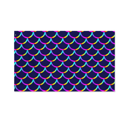 Mermaid Scales Pattern Print Polyester Flag
