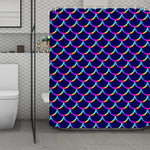 Mermaid Scales Pattern Print Polyester Shower Curtain