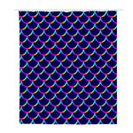 Mermaid Scales Pattern Print Polyester Shower Curtain
