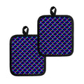 Mermaid Scales Pattern Print Pot Holders