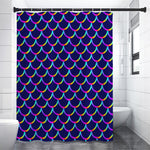 Mermaid Scales Pattern Print Premium Shower Curtain