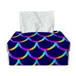 Mermaid Scales Pattern Print Rectangle Tissue Box Cover