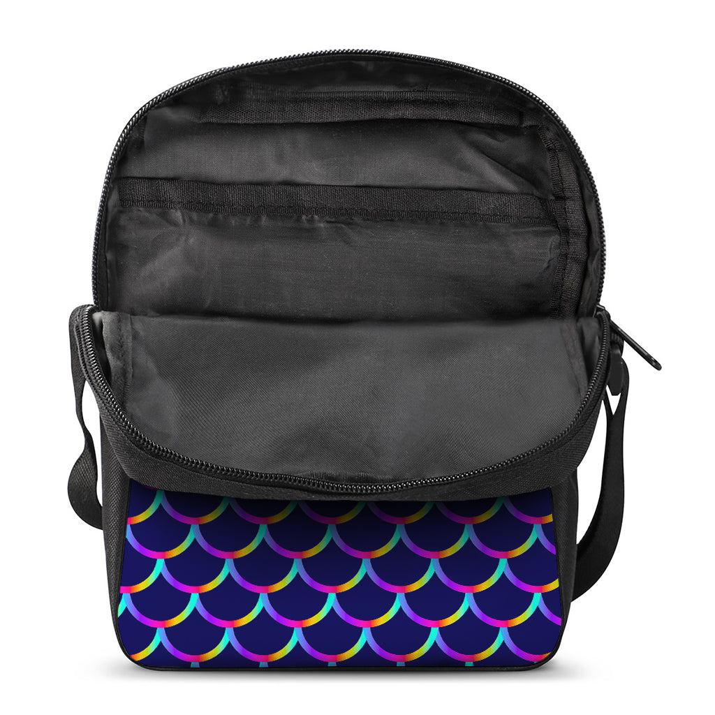 Mermaid Scales Pattern Print Rectangular Crossbody Bag