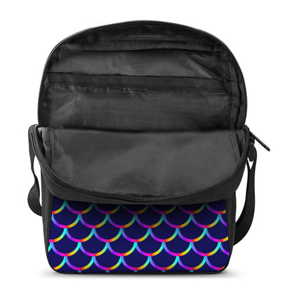 Mermaid Scales Pattern Print Rectangular Crossbody Bag