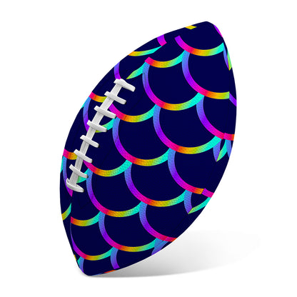 Mermaid Scales Pattern Print Rugby Ball