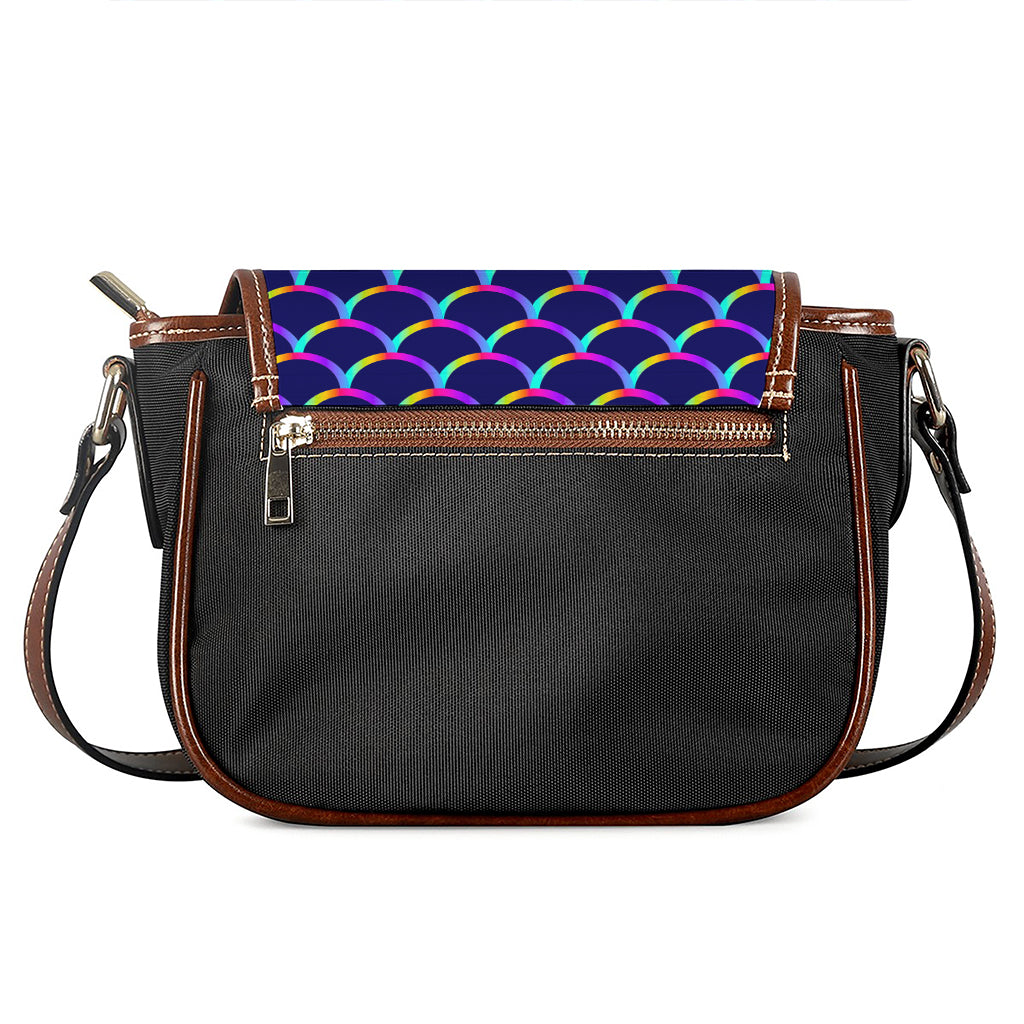 Mermaid Scales Pattern Print Saddle Bag