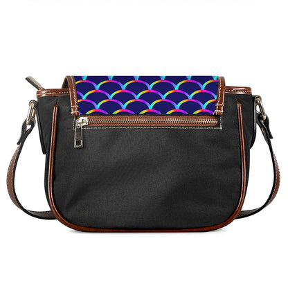 Mermaid Scales Pattern Print Saddle Bag