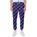 Mermaid Scales Pattern Print Scuba Joggers