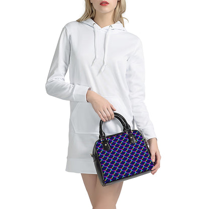 Mermaid Scales Pattern Print Shoulder Handbag
