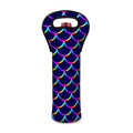 Mermaid Scales Pattern Print Single Neoprene Wine Tote