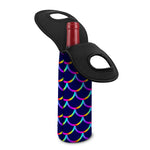 Mermaid Scales Pattern Print Single Neoprene Wine Tote