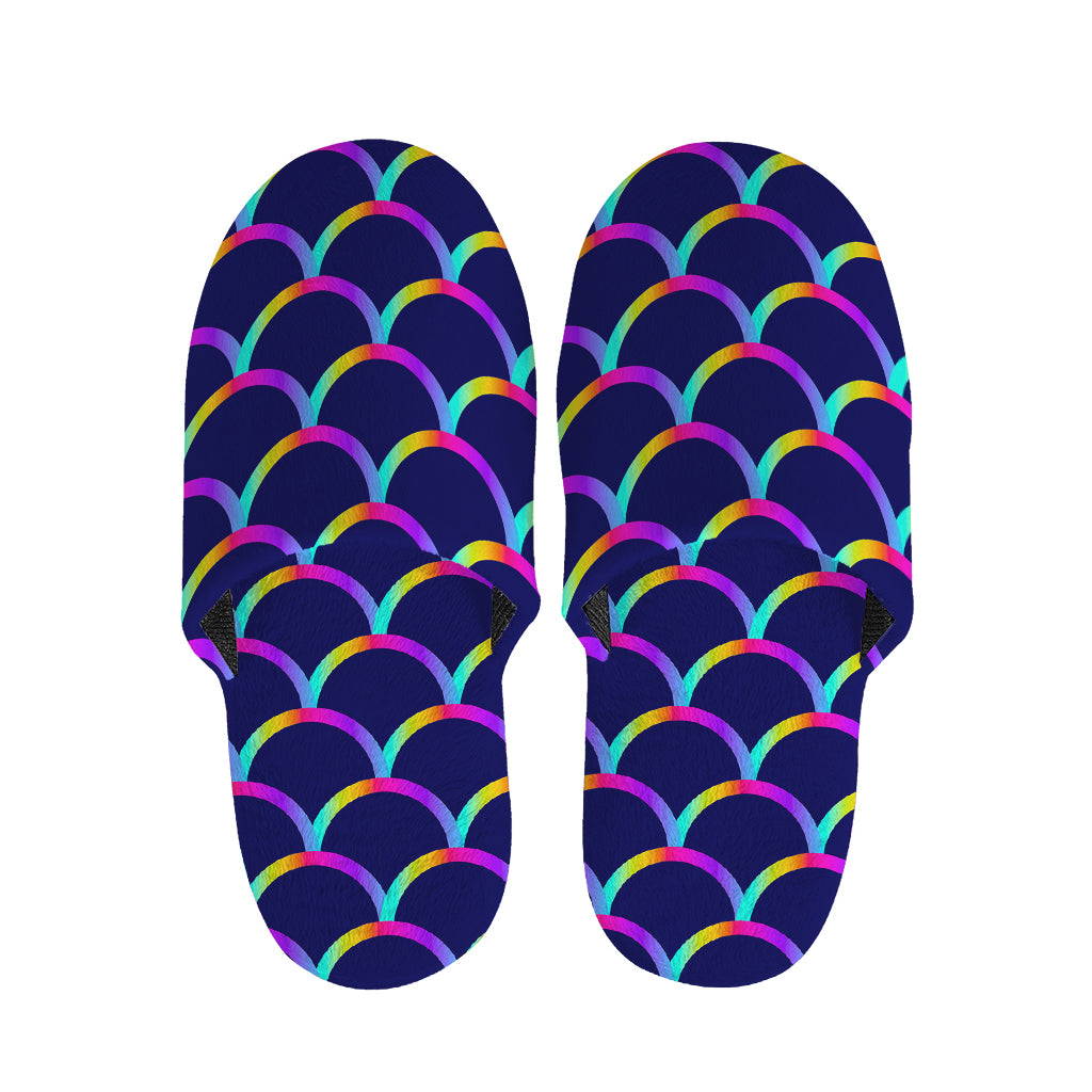 Mermaid Scales Pattern Print Slippers