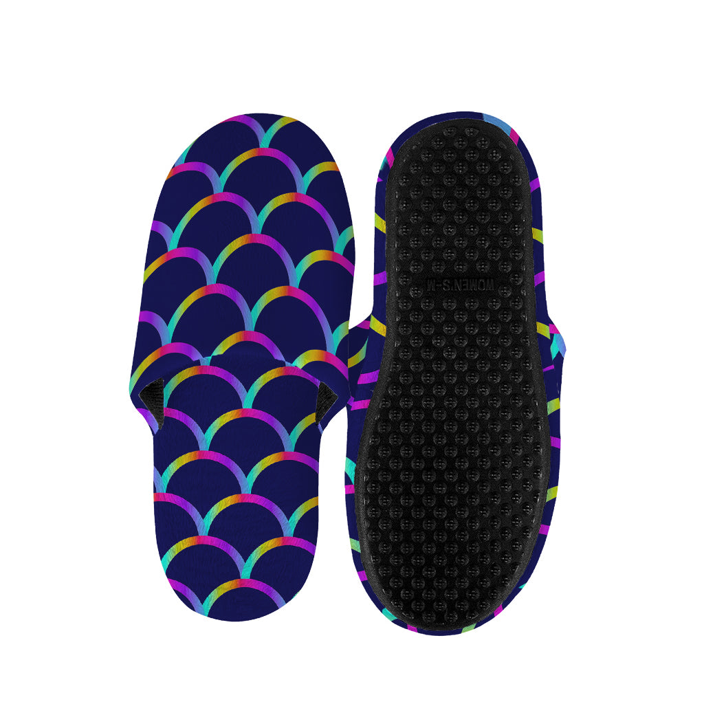 Mermaid Scales Pattern Print Slippers