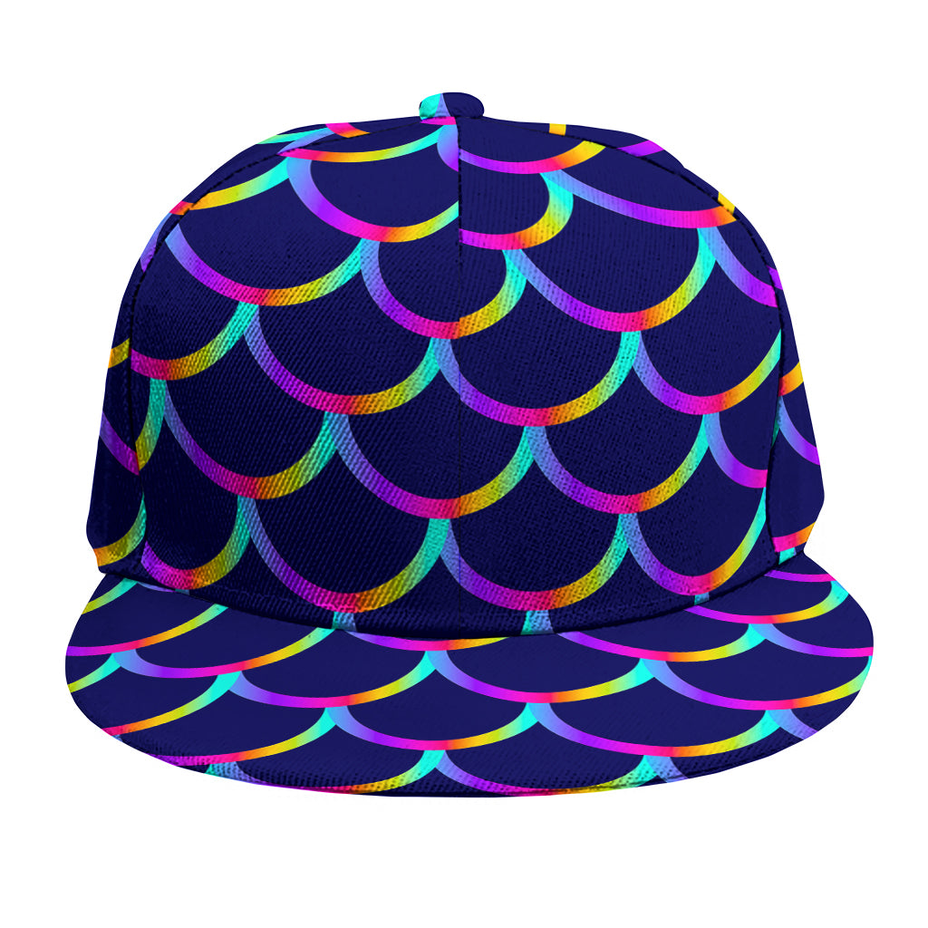 Mermaid Scales Pattern Print Snapback Cap