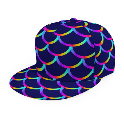 Mermaid Scales Pattern Print Snapback Cap