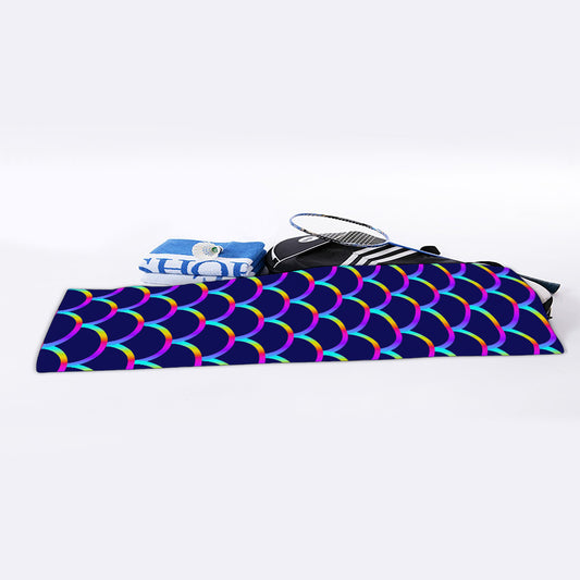 Mermaid Scales Pattern Print Sports Towel