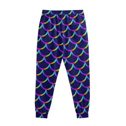 Mermaid Scales Pattern Print Sweatpants