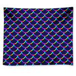 Mermaid Scales Pattern Print Tapestry