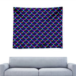 Mermaid Scales Pattern Print Tapestry