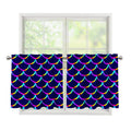 Mermaid Scales Pattern Print Tier Curtains