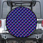 Mermaid Scales Pattern Print Tire Cover