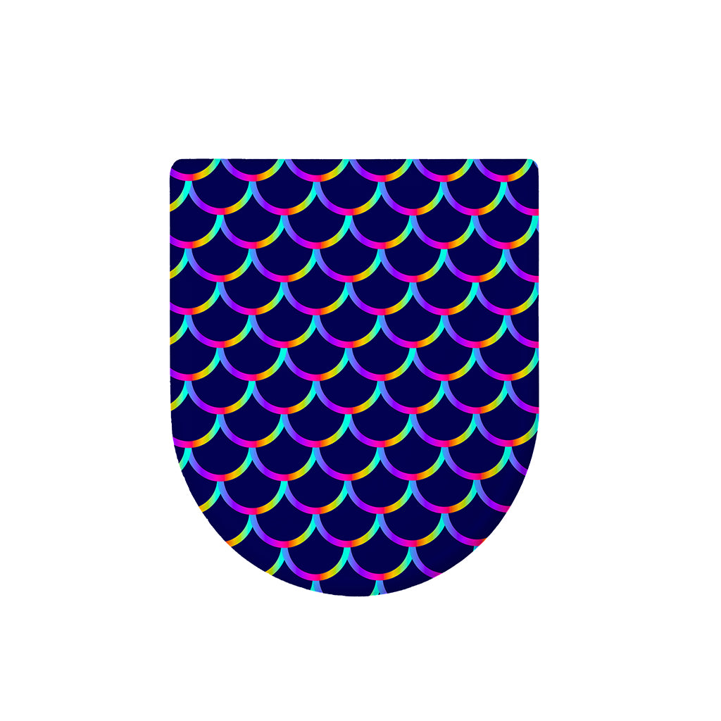 Mermaid Scales Pattern Print Toilet Lid Cover