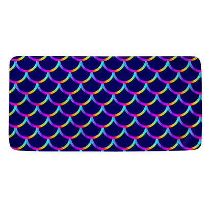 Mermaid Scales Pattern Print Towel