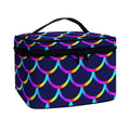 Mermaid Scales Pattern Print Travel Makeup Bag