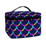 Mermaid Scales Pattern Print Travel Makeup Bag