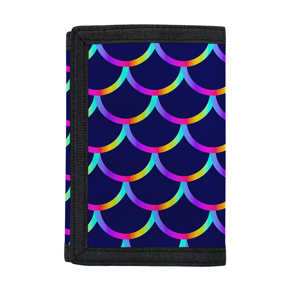 Mermaid Scales Pattern Print Trifold Wallet