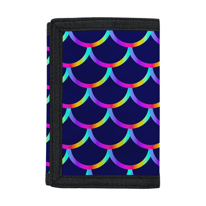 Mermaid Scales Pattern Print Trifold Wallet