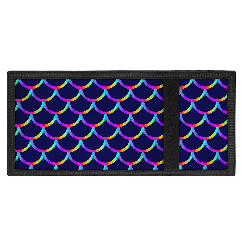 Mermaid Scales Pattern Print Trifold Wallet