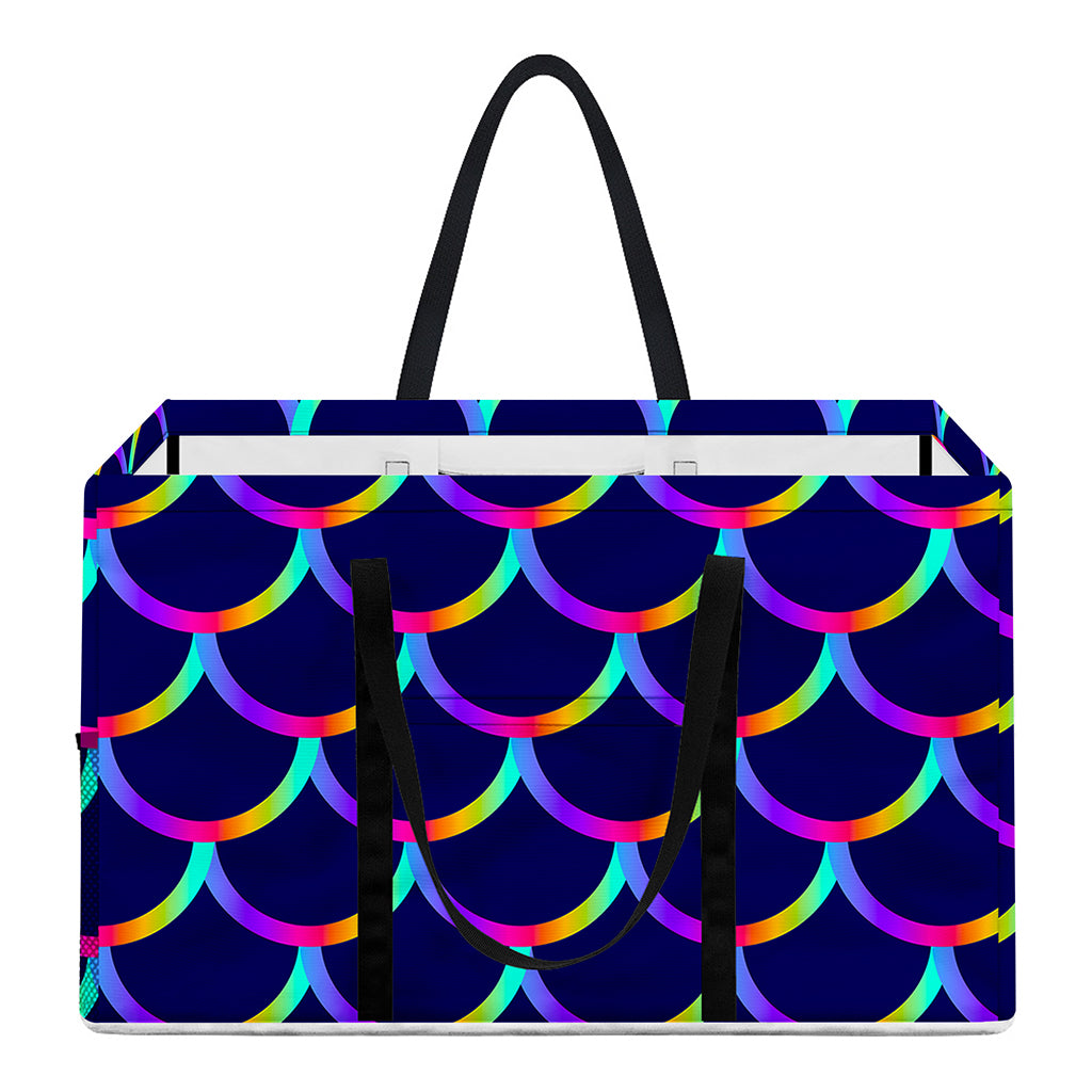 Mermaid Scales Pattern Print Utility Tote Bag