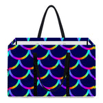 Mermaid Scales Pattern Print Utility Tote Bag