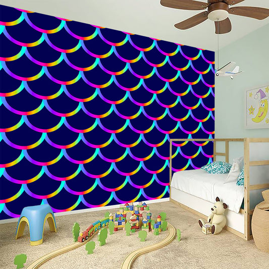 Mermaid Scales Pattern Print Wall Sticker