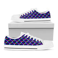 Mermaid Scales Pattern Print White Low Top Sneakers