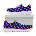 Mermaid Scales Pattern Print White Running Shoes