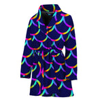 Mermaid Scales Pattern Print Women's Bathrobe