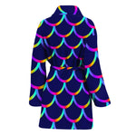 Mermaid Scales Pattern Print Women's Bathrobe