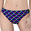 Mermaid Scales Pattern Print Women's Thong