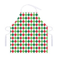 Merry Christmas Argyle Pattern Print Adjustable Apron