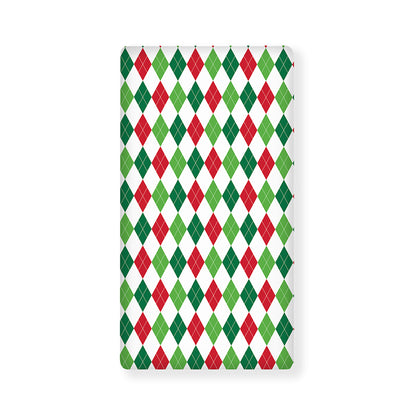 Merry Christmas Argyle Pattern Print Baby Crib Sheet