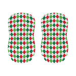 Merry Christmas Argyle Pattern Print Bar Stool Covers